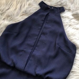 Dynamite Navy peplum sleeveless top